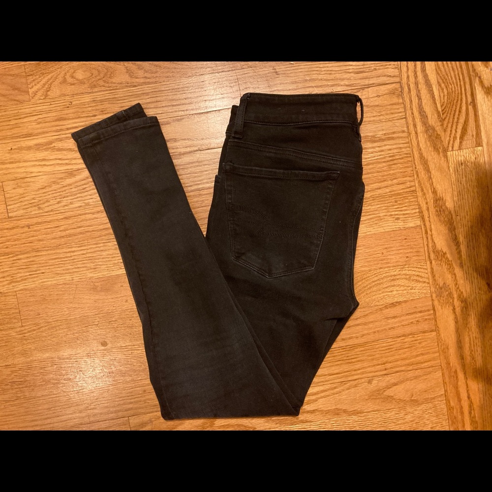 AEO black high waisted jeggings
